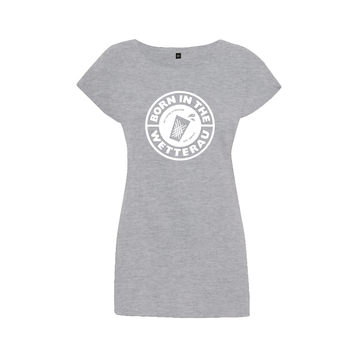 T-Shirt Frauen (grau / Druck weiß)